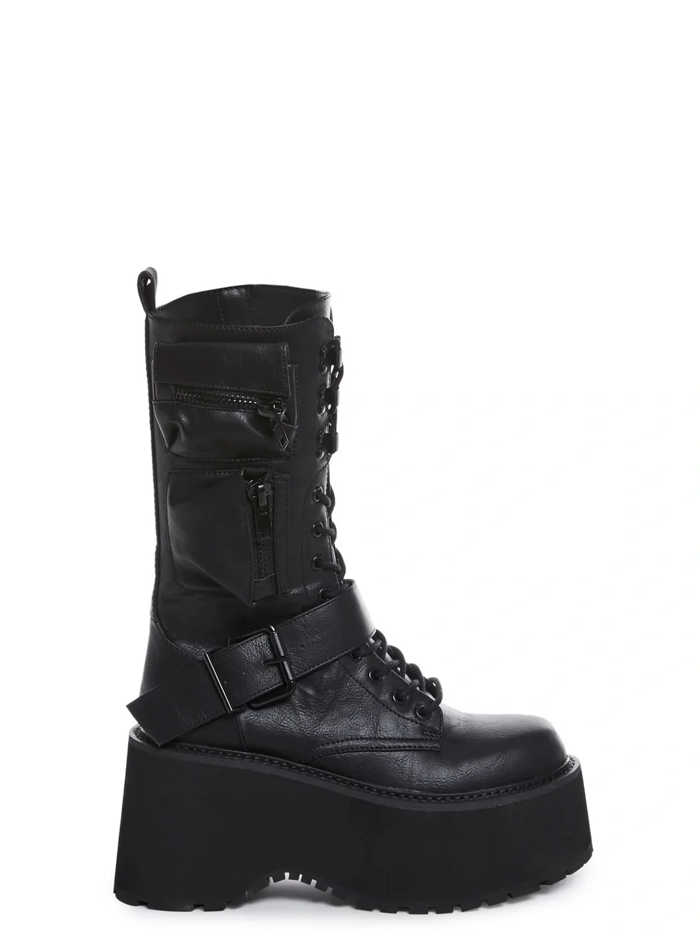 Dolls Kill Black Platform Combat Boots - Brand New in Box